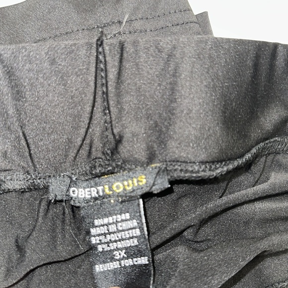 Robert Louis Black Elastic Waist Pants size 3X new with tags - Picture 3 of 6